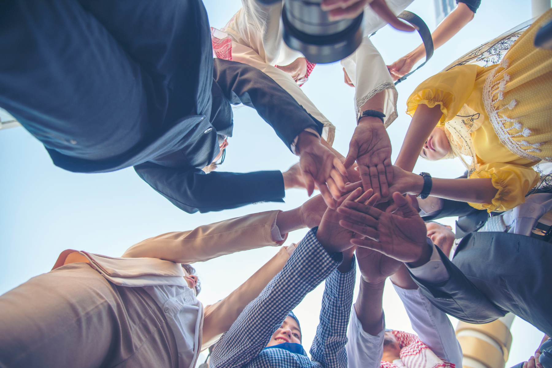 outside-group-giving-a-high-five_626116641